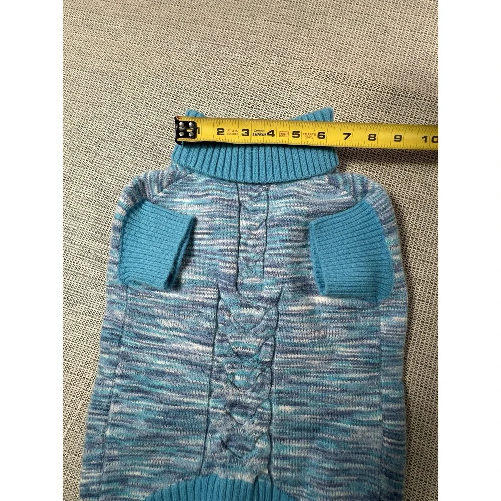 On the roll Warm Dog Sweater 2XL Blue  Acrylic Winter Apparel (30-45 Lb )